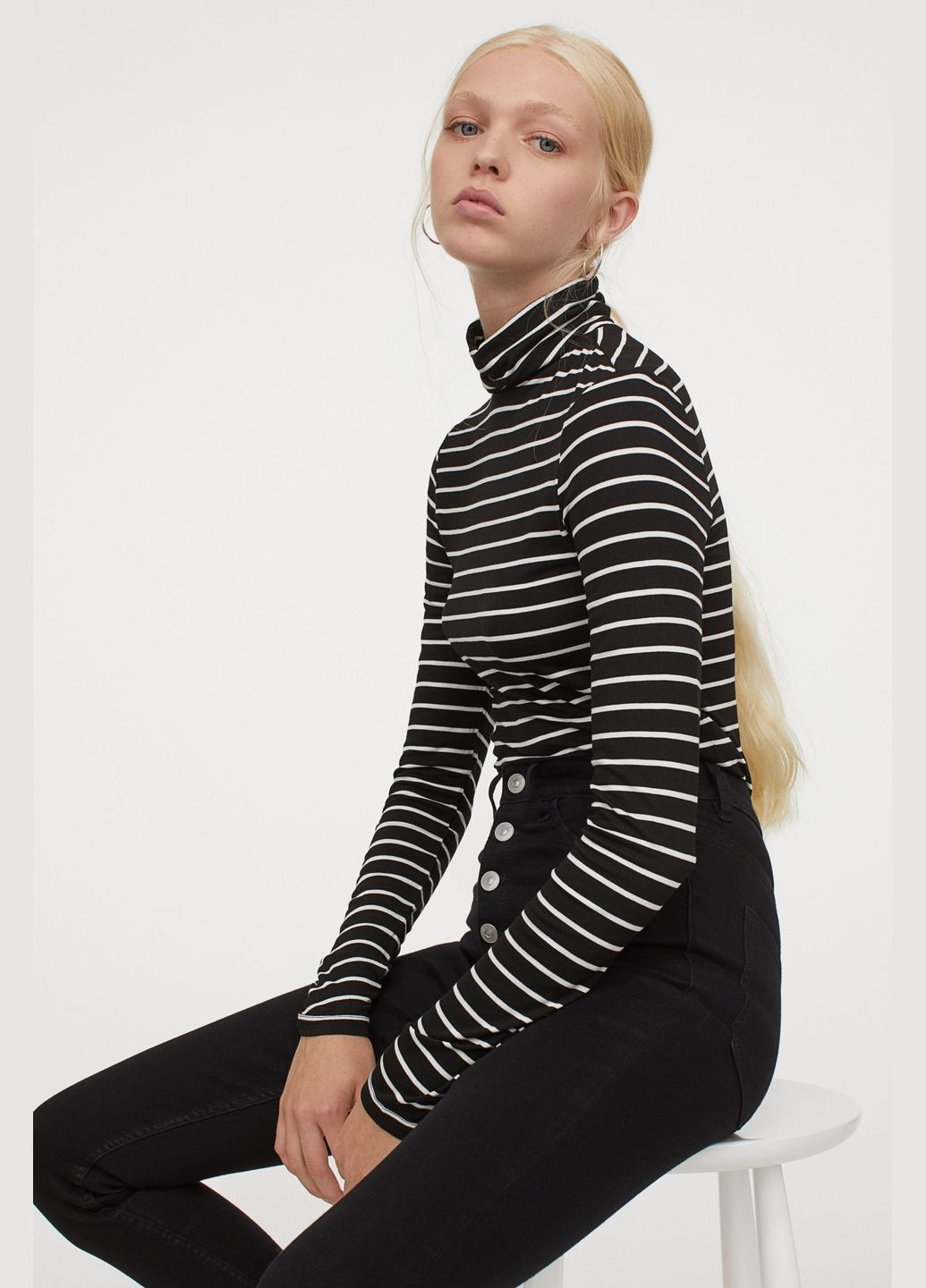 Чорно-білий демісезонний гольф H&M