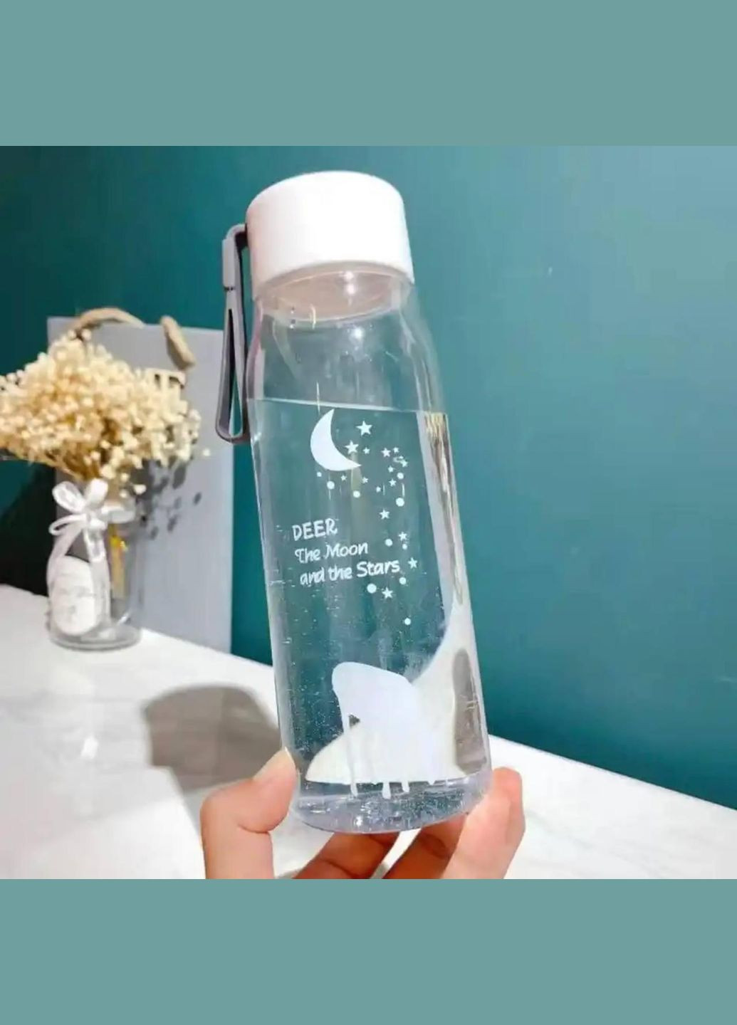 Серая, прозрачная, ударопрочная, спортивная бутылка для воды. 560 мл. No Brand (270830206)