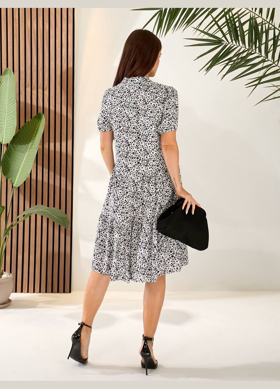 Білий сукня Garna з абстрактним візерунком