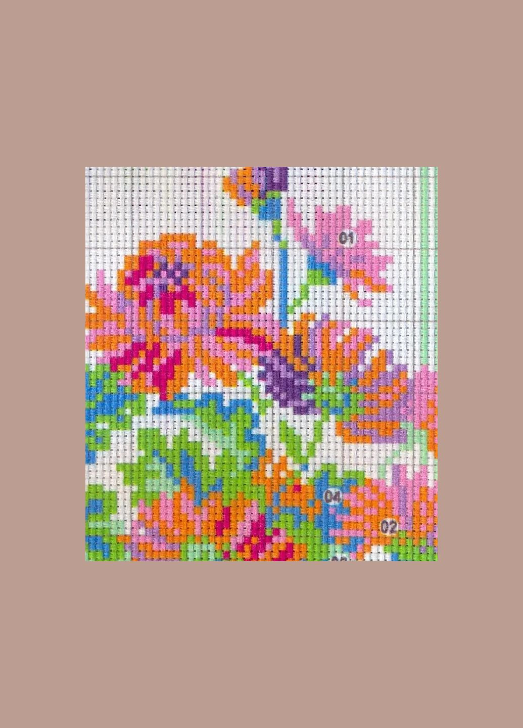 Набір для вишивання хрестиком по нанесеному на канву схемі "Elegant chrysanthem". AIDA 14CT printed 30*51 см Joy Sunday (313613280)