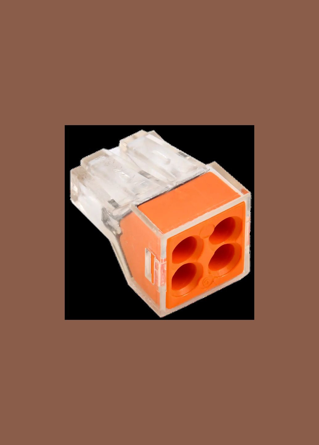 Клемма 1,5-2,5мм.кв 24А 1⇒3 соединительная одинарная 13,3х19,5х13,6мм (4шт) [UKZ-004-324] СМК 773-324 оранжевая вставка UEC (344543919)