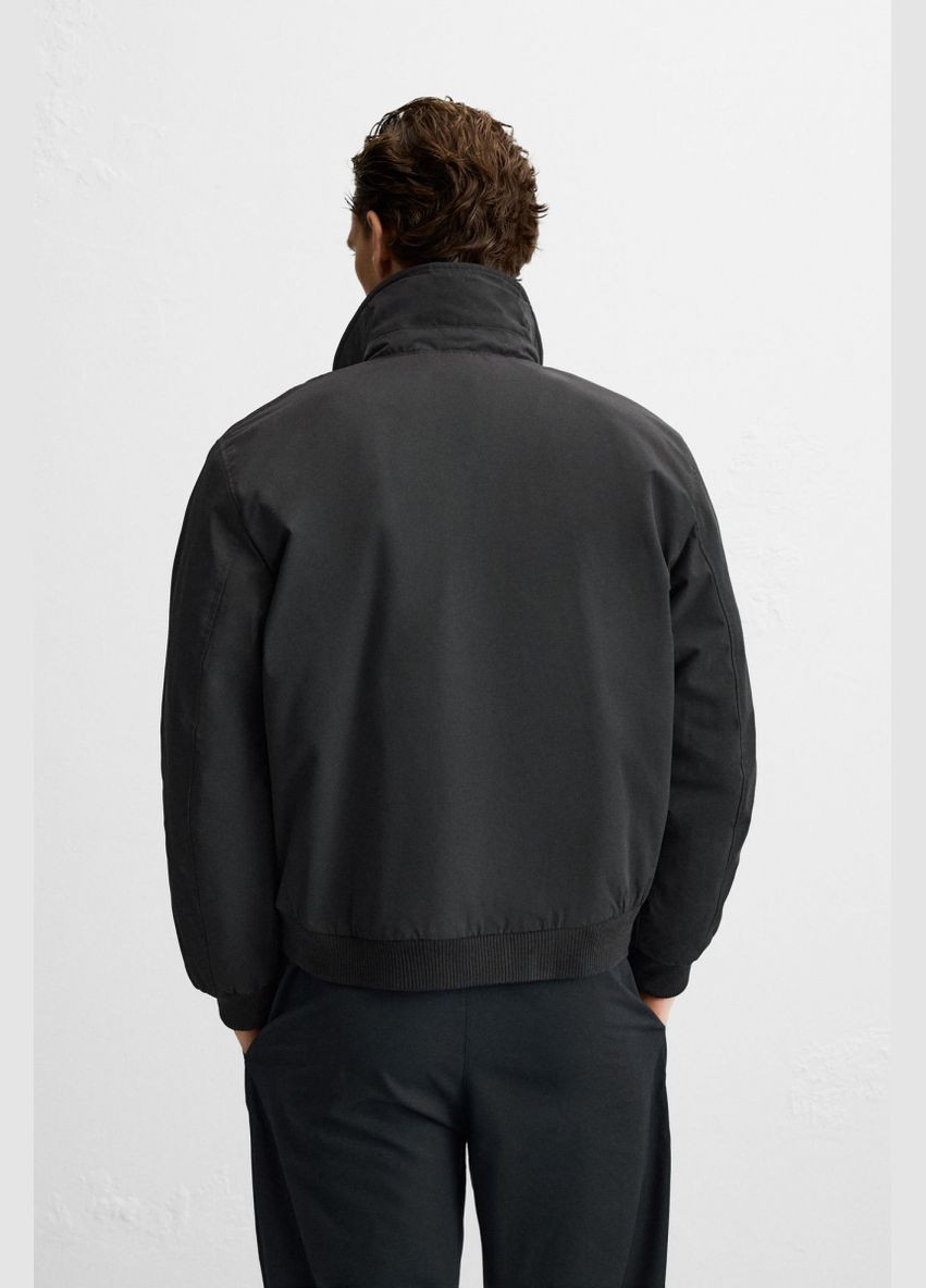 Чорна демісезонна куртка Zara бомбер 3918/621 BLACK