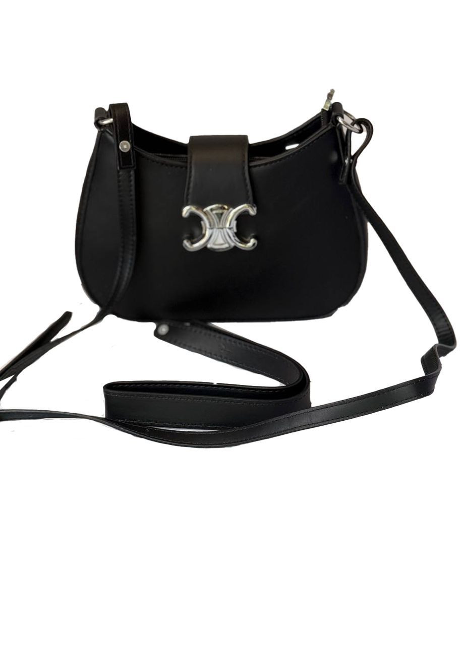 Стильна жіноча сумка зі сріблястим логотипом No Brand (362356193)