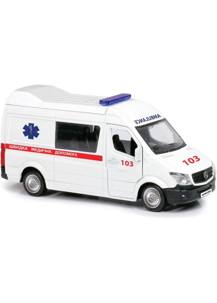 Автомодель Mercedes Benz Sprinter Швидка допомога, 1:32, білий () TechnoDrive 250344U (331860339)