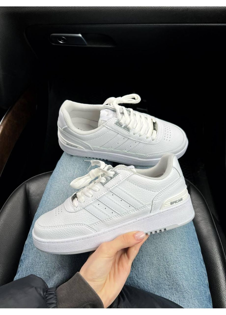 Белые демисезонные кроссовки мужские adidas spican white адидас No Brand