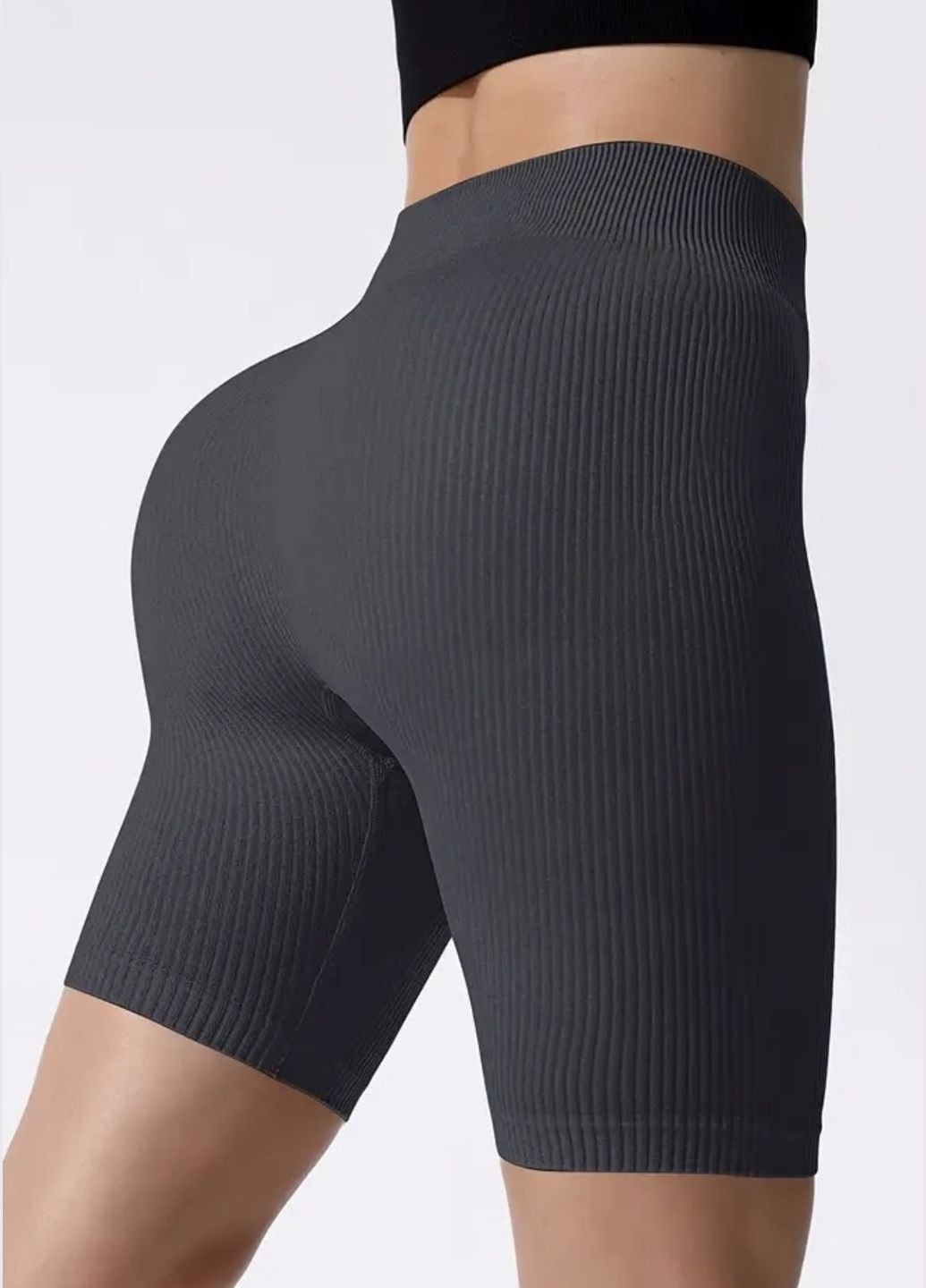 Спортивні велосипедки (шорти для фітнесу) в рубчик No Brand (338379085)