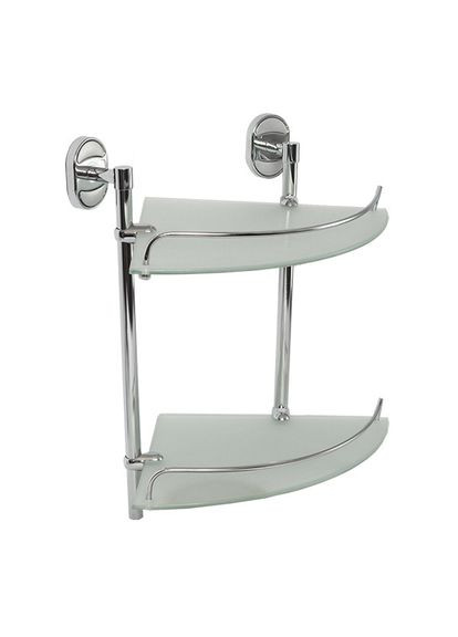 Полка угловая 2-х ярусная (стеклянная) REG2-W2 WAL (327435248)