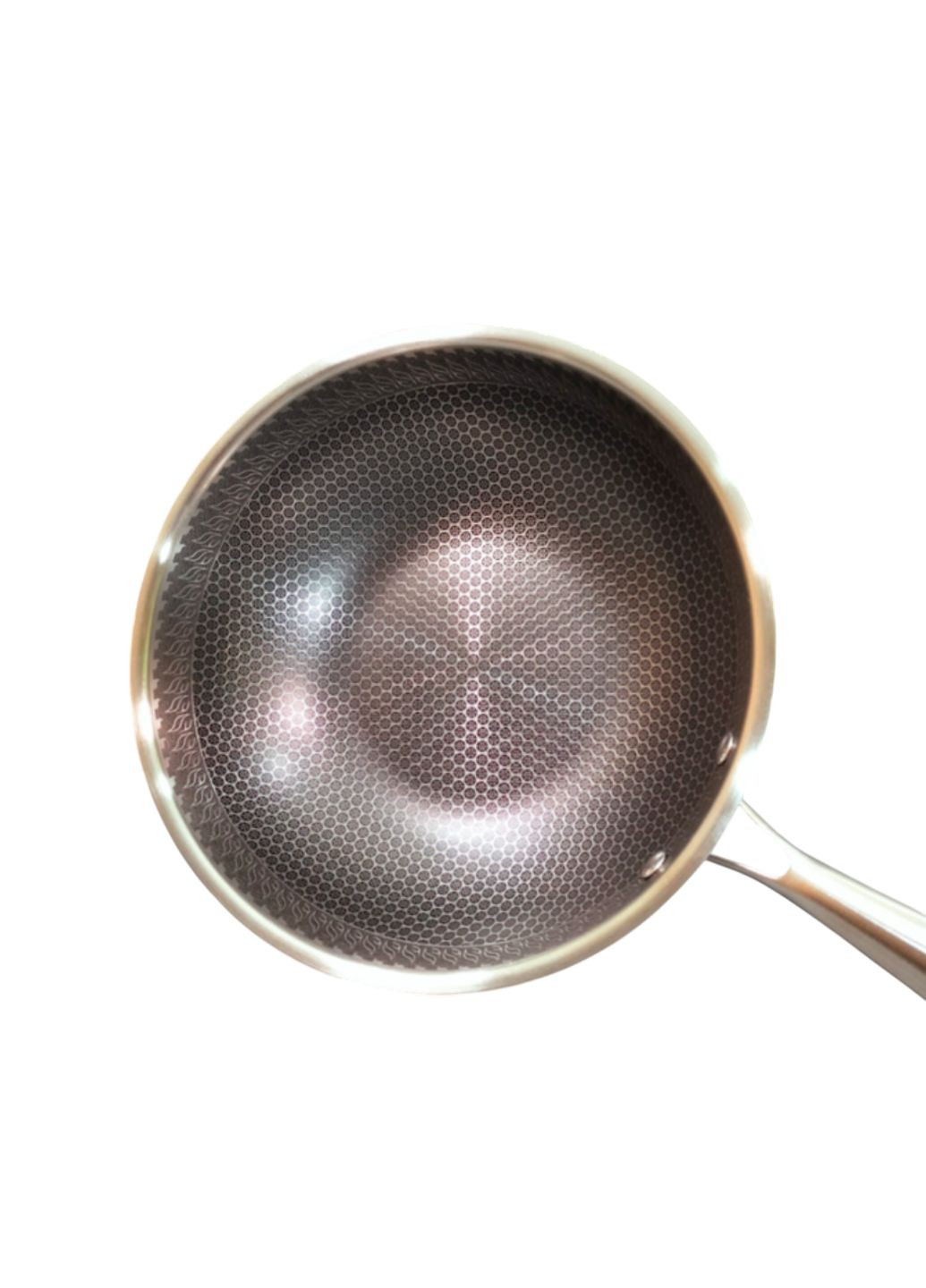 Сковорода глибока BN-589 WOK 26 см з нержавіючої сталі та антипригарним покриттям Benson (330797636)