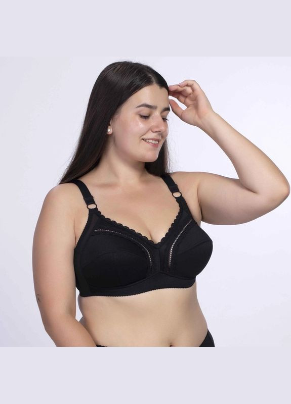 Чорний бюстгальтер без кісточок з м'якою чашкою Elita без кісточок