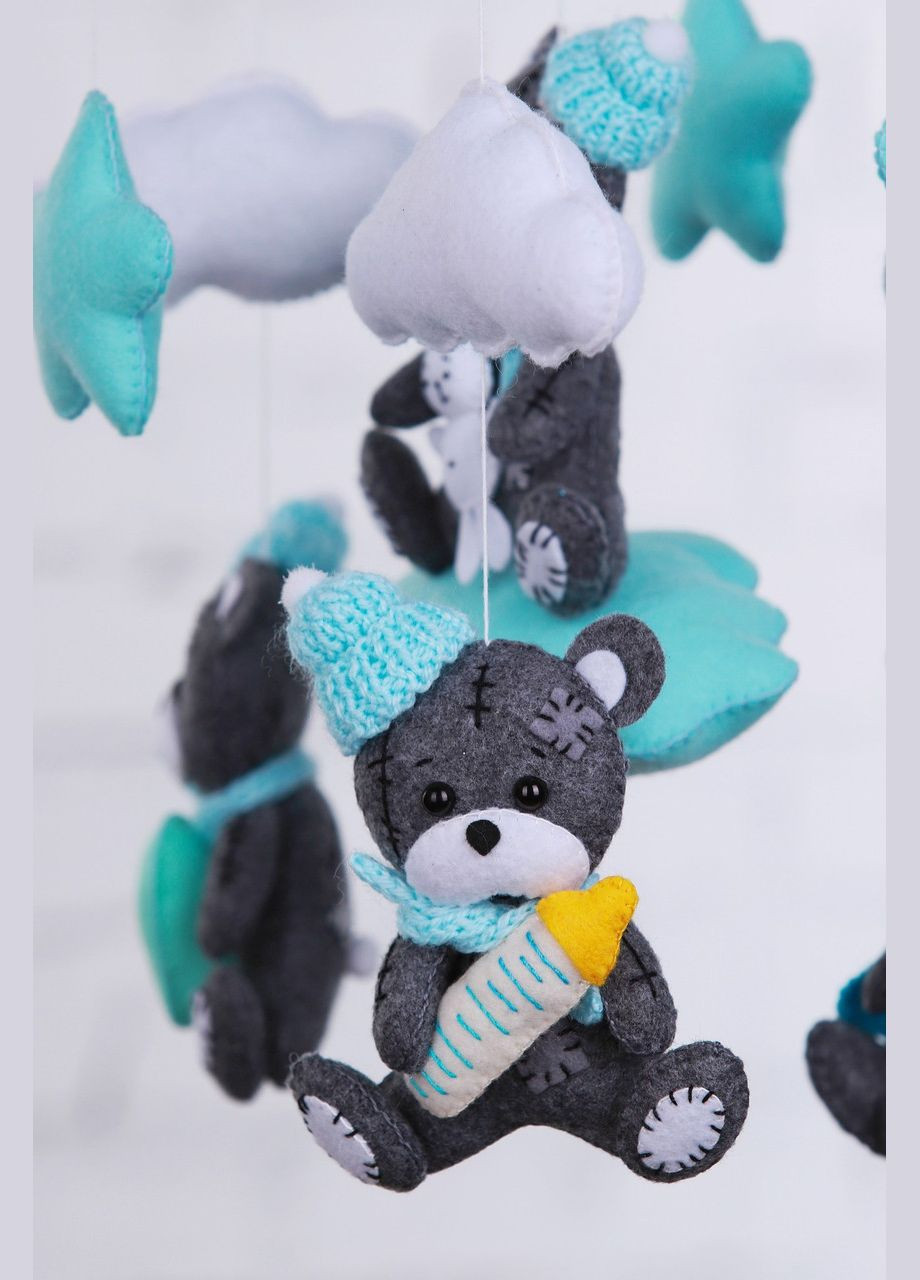 Детский мобиль на кроватку для младенцев WooolyWool «Мишки Тедди» No Brand (342757938)