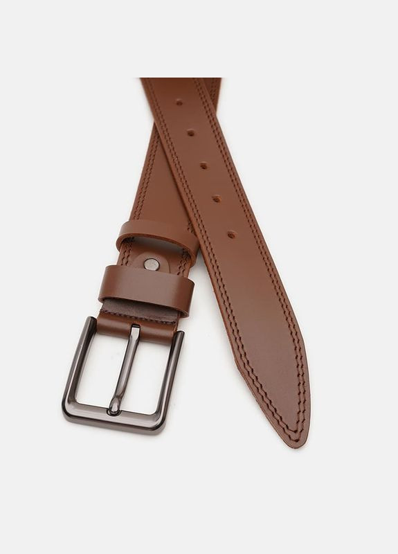 Чоловічий ремінь шкіряний V1115FX55 Коричневий Borsa Leather (302972730)