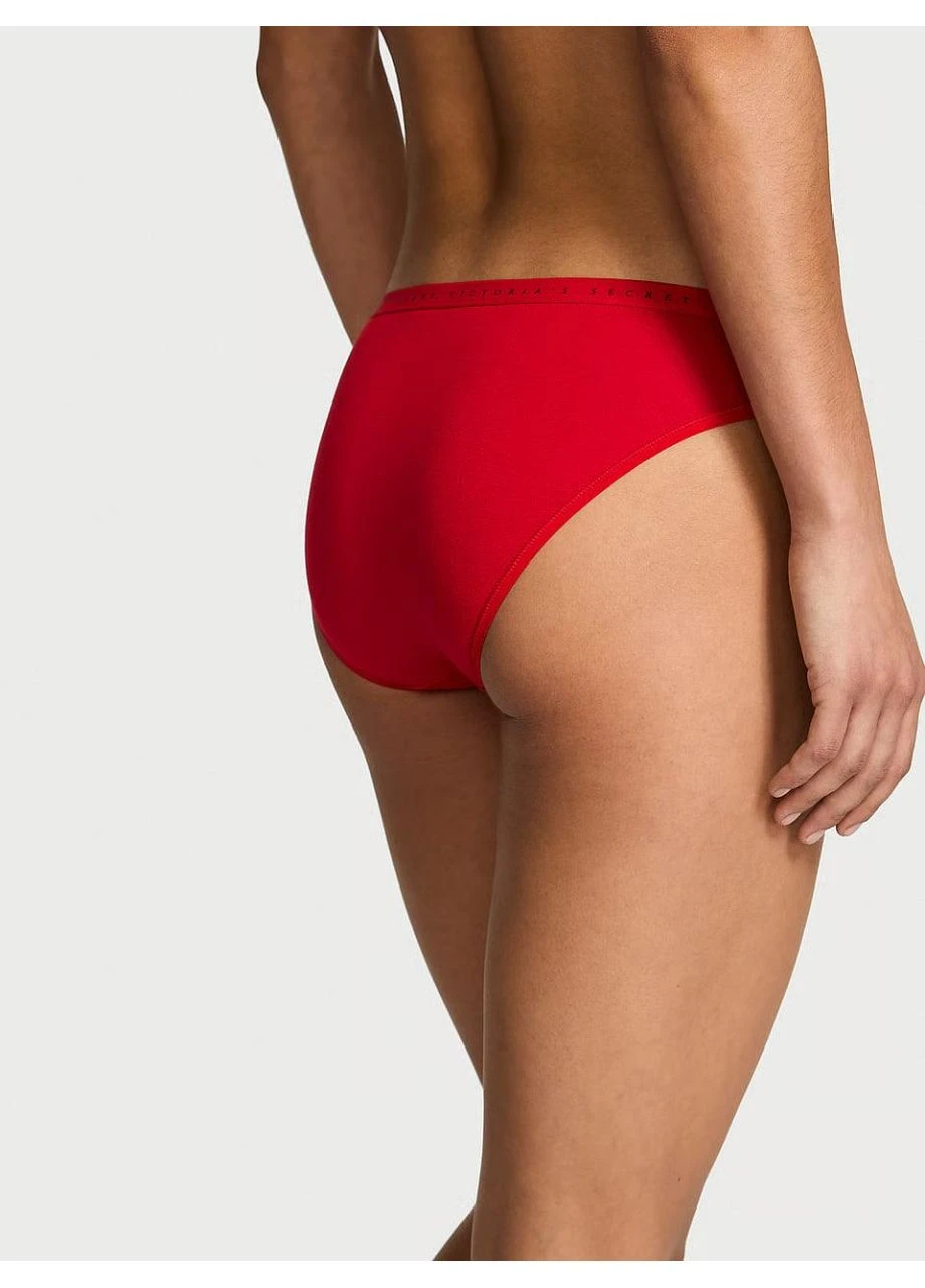 Трусики-бікіні жіночі бавовняні Stretch Cotton Bikini Panty червоні S Victoria's Secret (401238289)