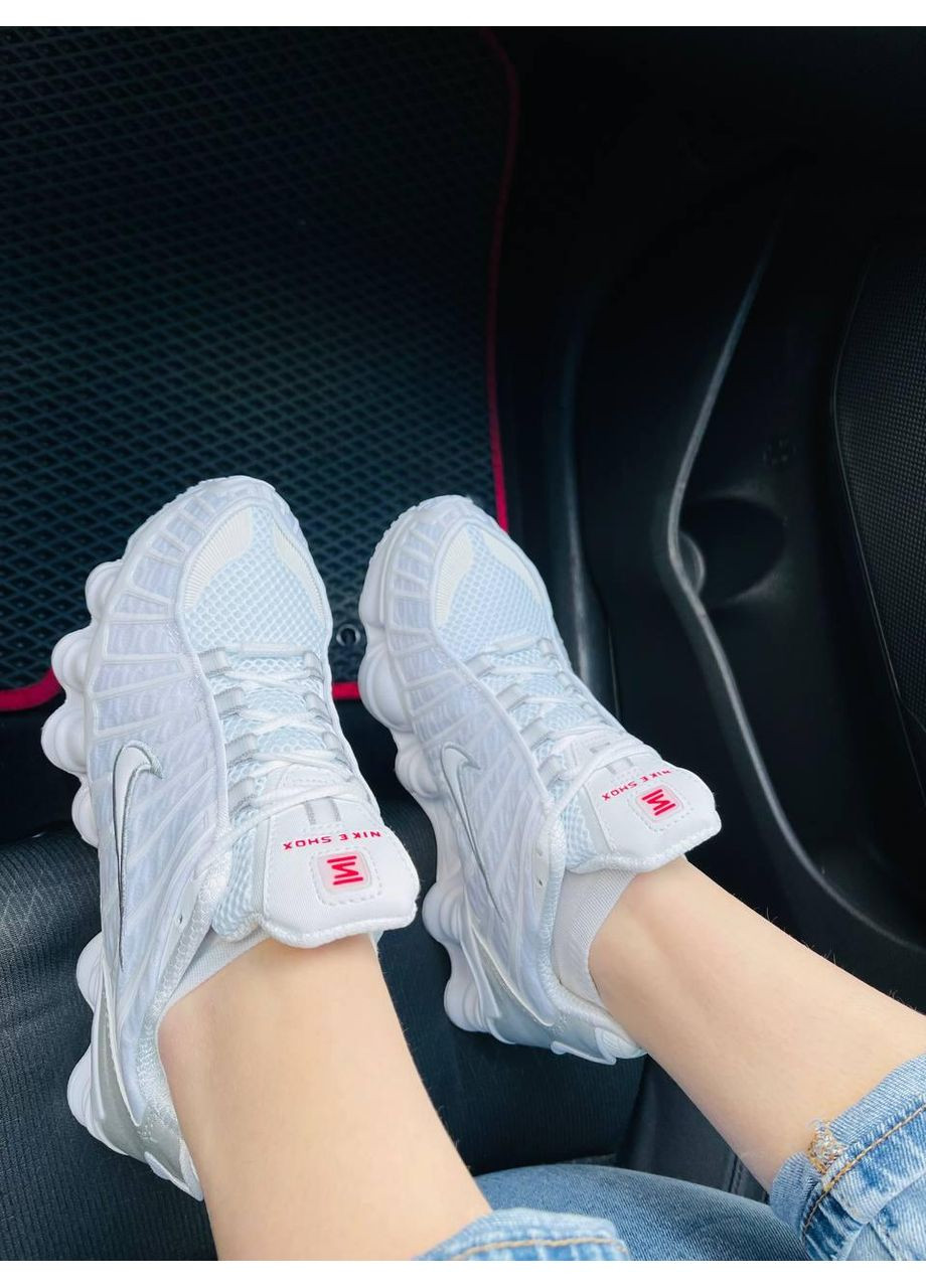 КРОССОВКИ ЖЕНСКИЕ NIKE SHOX WHITE GREY НАЙК ШОКС No Brand серые демисезоны (368854967)