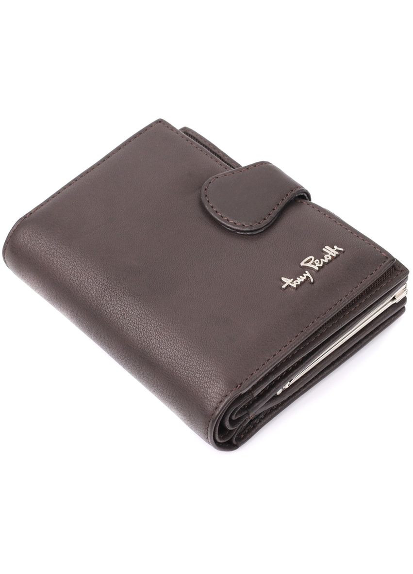 Місткий жіночий вертикальний гаманець з натуральної шкіри 20841_1 (2656 moro) Коричневий Tony Perotti (361659689)