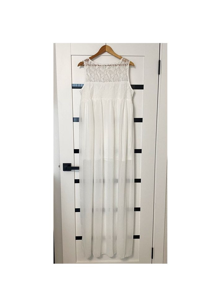 Плаття біле для вагітної фотосесій із шифону та мережива No Brand 2383 (326598406)