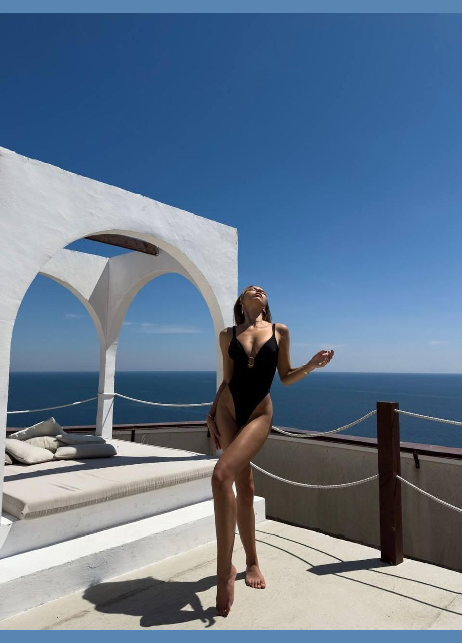 Черный женский слитный купальник 1516 черный GT