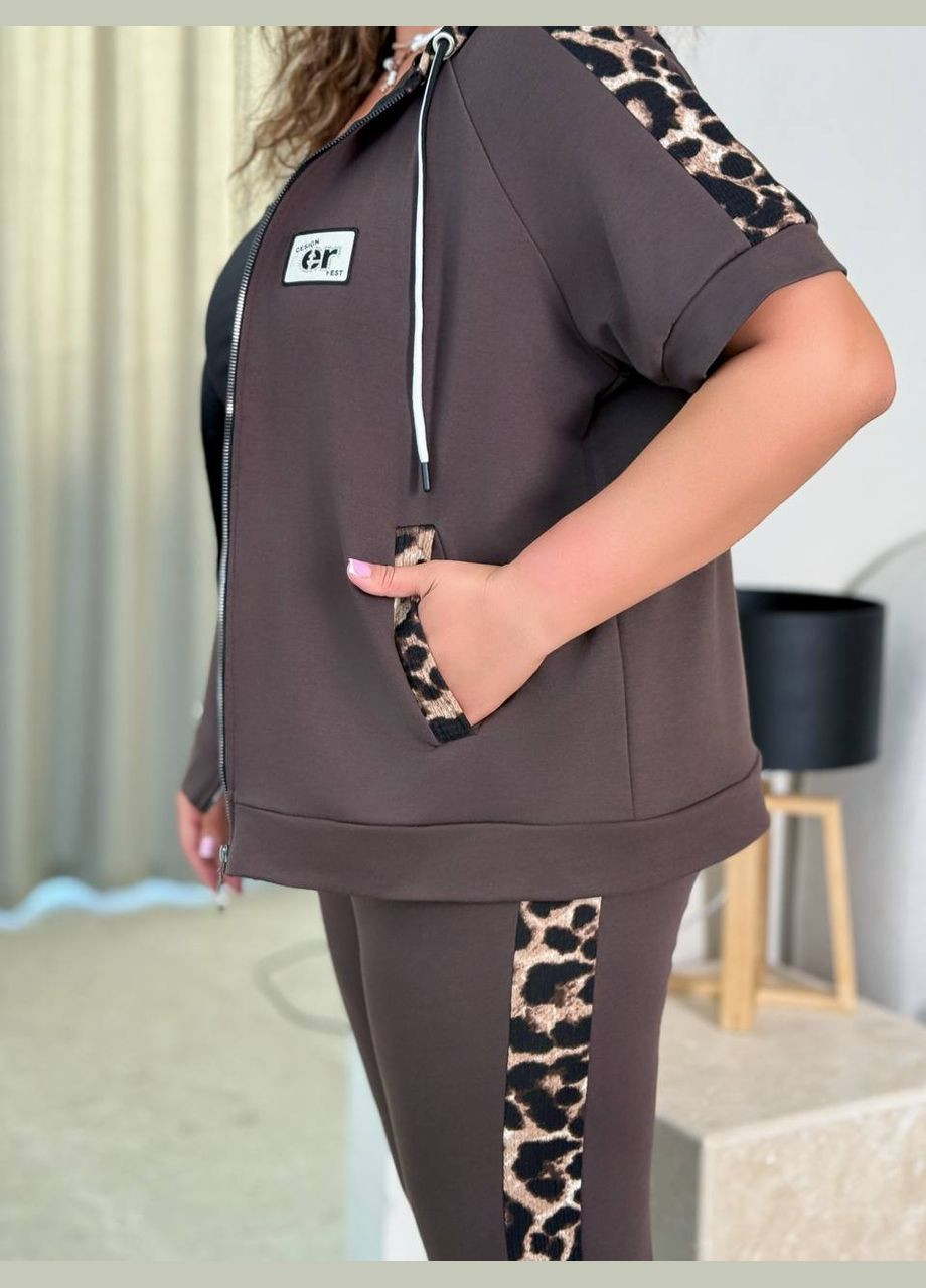 Костюм двойка спорт трикотаж двунитка,кофта и джогеры No Brand (342230127)