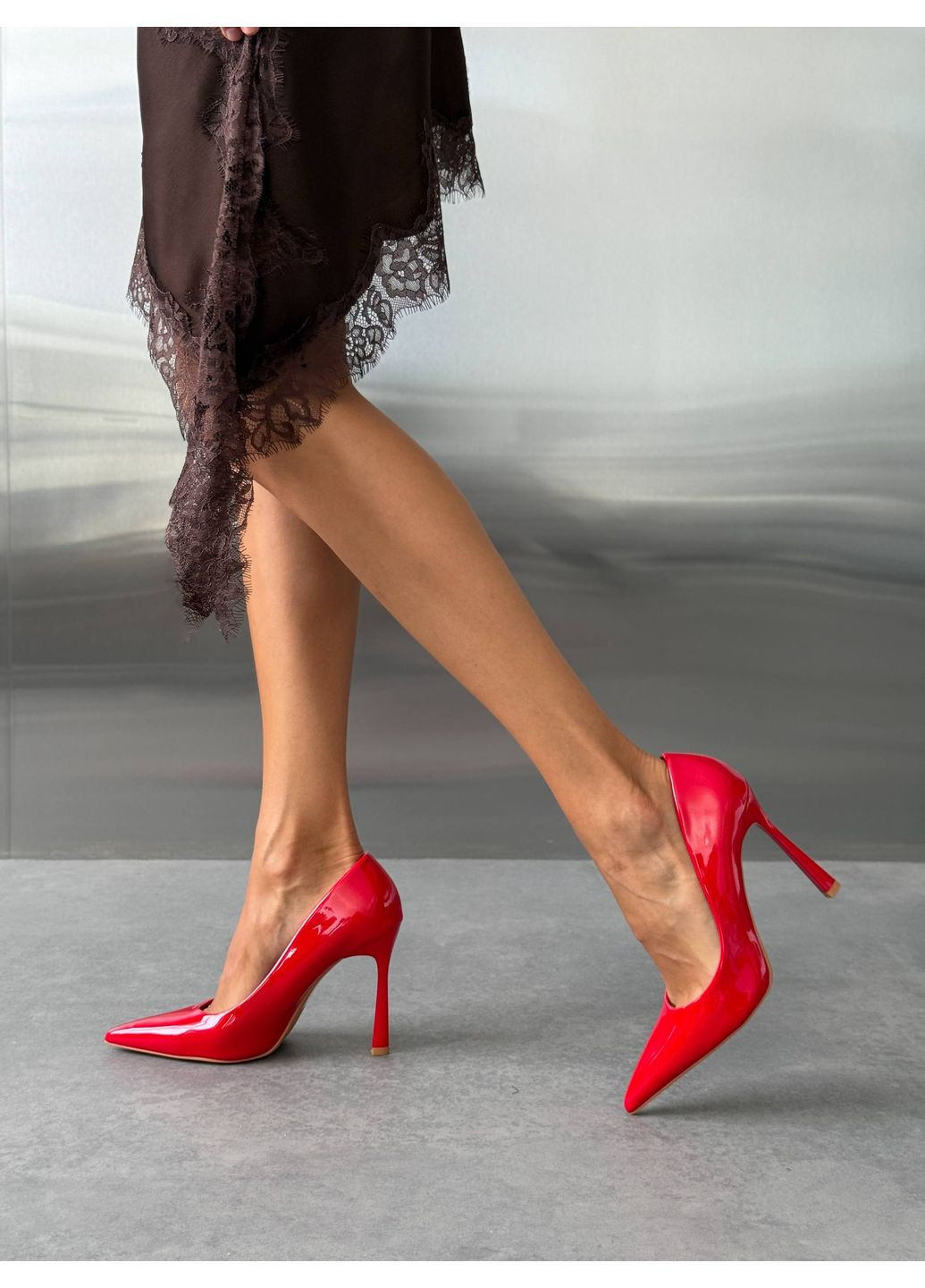 No Brand Стильні жіночі туфлі червоний з, — всесезон (354312083)