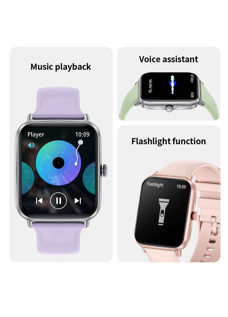 Смарт-часы женские с украинским языком защитой IP68 и двумя ремешками Lige (331146254)