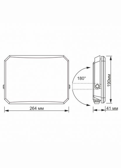 LED прожектор F3 100W 5000K 220V Black (VLEF3-1005B) (VLE-F3-1005B) Videx (305754290)
