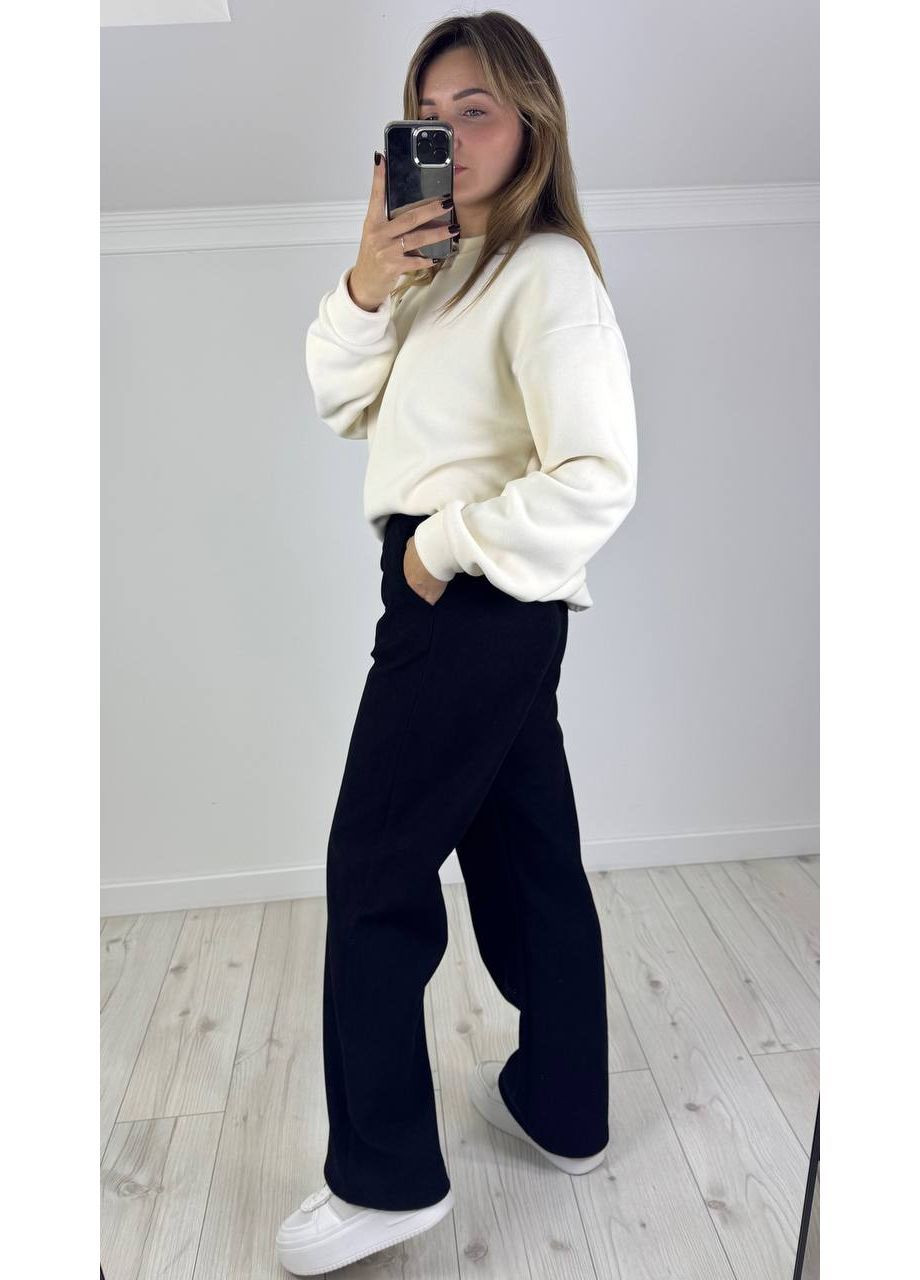 Штани 46 вельвет на флісі палаццо,талія на резинці,двома карманами Україна (369443640)