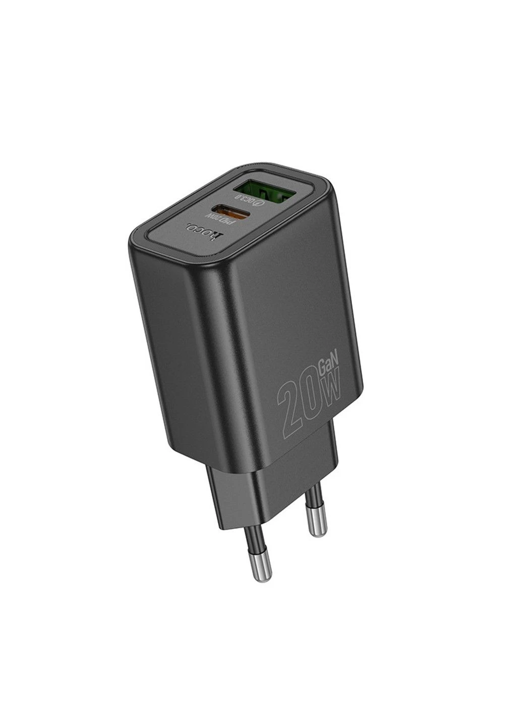 СЗУ N61 Gentle PD20W+QC3.0 (1USB-A/1C) + кабель Type-C to Lightning Hoco (324104565)