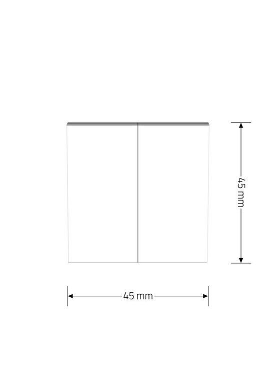 Механизм двухклавишный Кнопочный выключатель без фиксации Импульсный выключатель (VL-FCMH-1WP) Livolo (370970670)