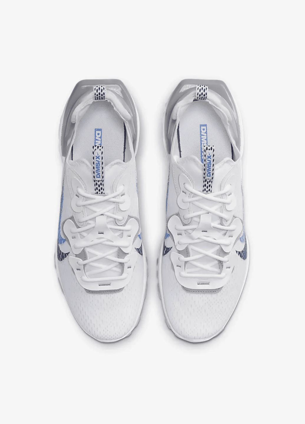 Білі всесезон кросівки чоловічі react vision fj4231-100 весна-літо текстиль сітка білі Nike