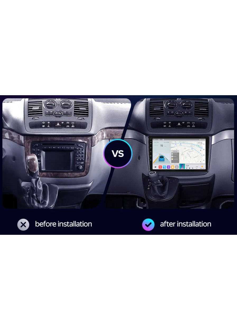 Штатная магнитола MS Mercedes Vito 639 QleD Mekede Viano (352263188)