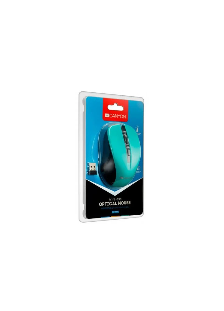 Мышь (m68345) Canyon CNE-CMSW1GR Wireless Black-Green (369028773)