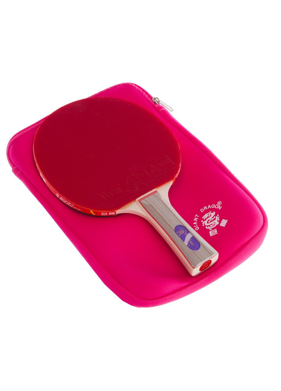 Ракетка для настольного тенниса 1 штука в чехле DRAGON 3* Offensive (древесина, резина) 8031 (MT-6542) Giant (361439820)