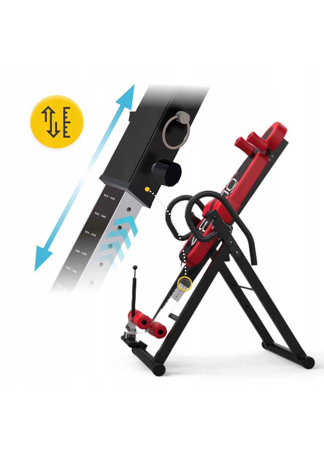 Стол инверсионный регулируемый Black/Red () 4FIZJO P-5905973401944 (297441855)