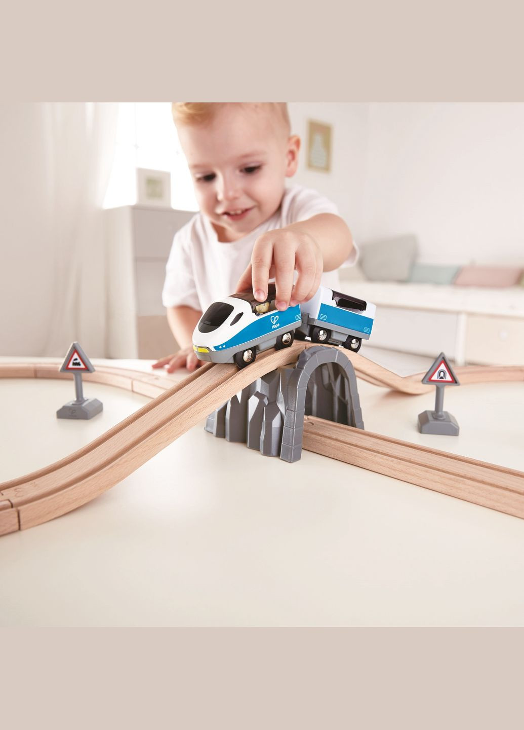 Іграшкова залізниця дерев'яна 26 ел. (E3729) Hape (339783082)