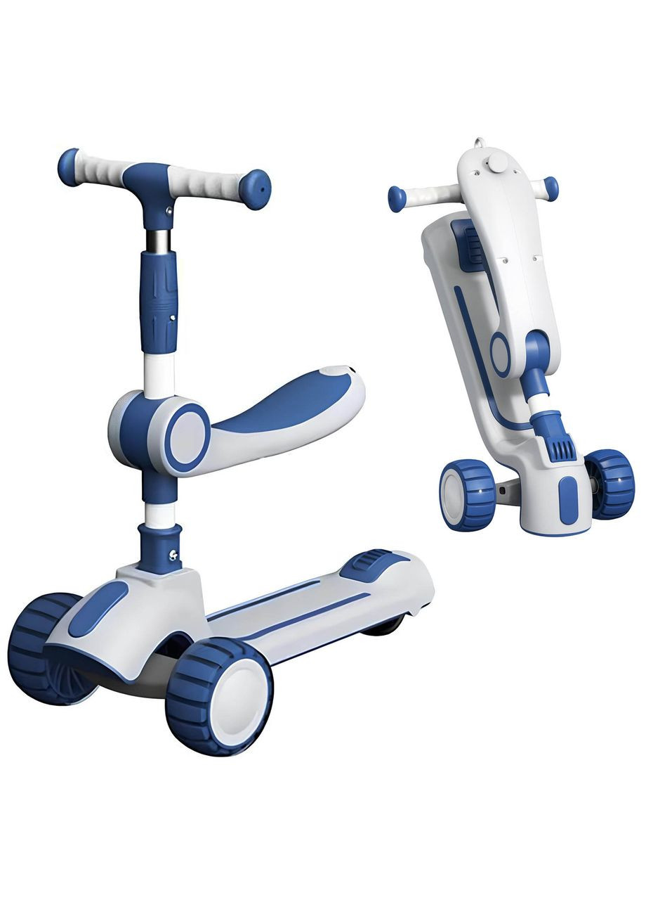 Дитячий самокат триколісний із підсвіткою коліс/ Самокат біговел/ Самокат із сидінням/ Самокат для дітей Best Scooter (367059941)