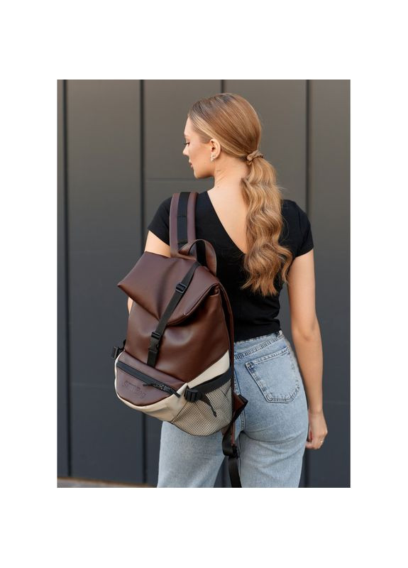 Жіночий рюкзак ReneDouble шоколадний Sambag (329996509)
