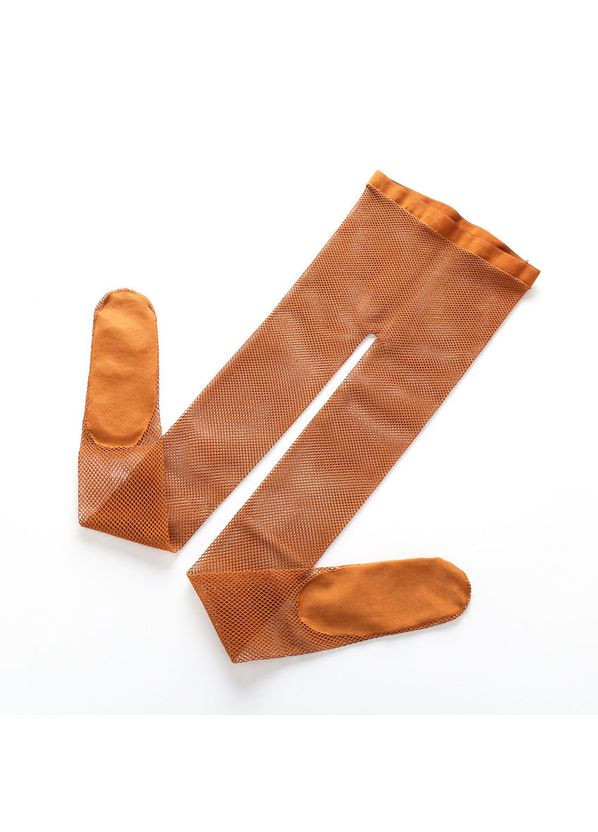 Колготи дрібна сітка руда професійні на бальні танці коричневі 88560 3-4, (M-L) No Brand (311223008)