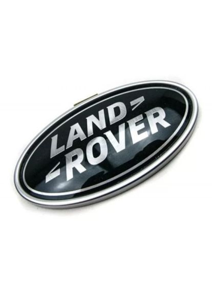 Эмблема задняя черная+белая надпись с хромовым ободом 91х50 мм металл (на скотче) LR092979 Land Rover (369610964)