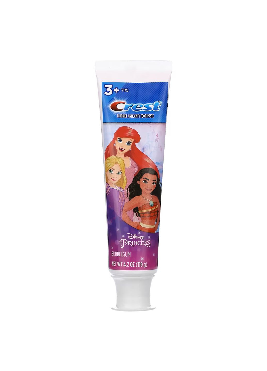 Зубна паста Kids Fluoride Anticavity Toothpaste, Disney Princess 3+ Yrs 119g (Bubble Gum) Crest (279610926)