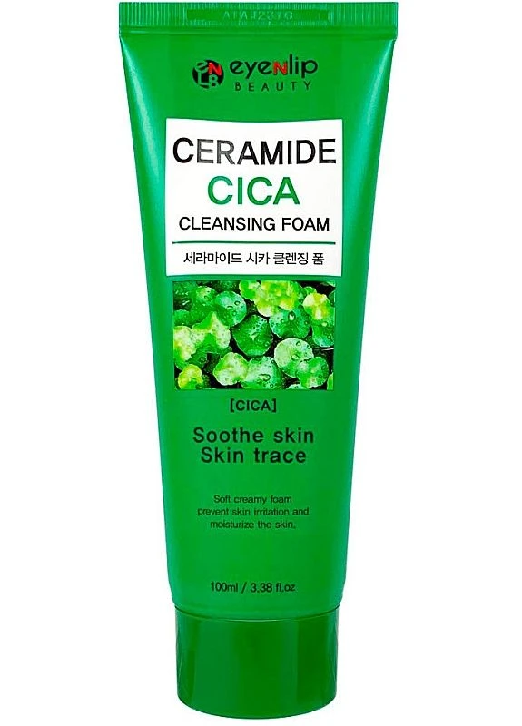 Пінка для вмивання з керамідами і центелою Ceramide Cica Cleansing Foam 100ml (2-891241) Eyenlip (382613215)