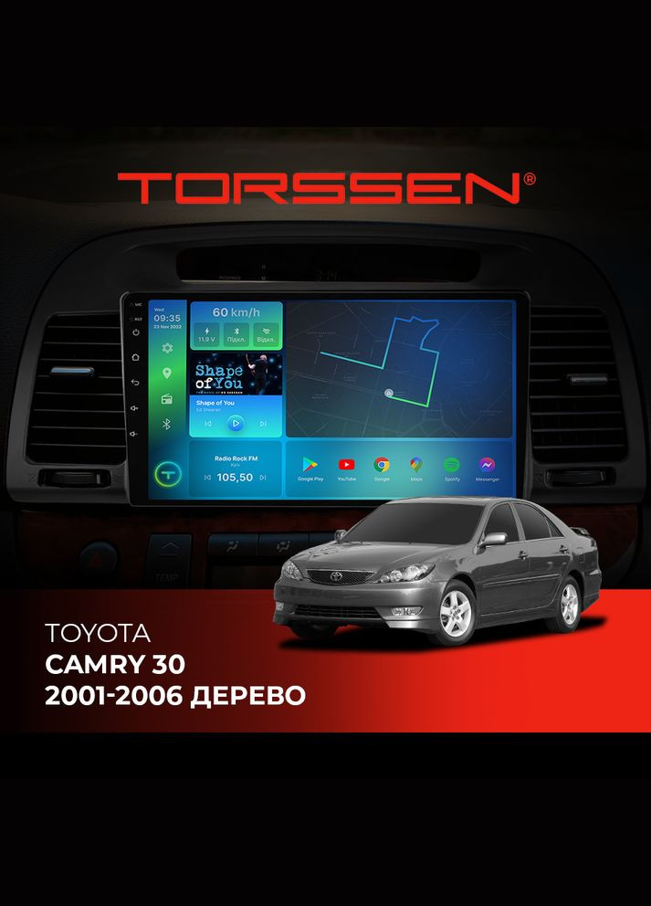 Штатная магнитола Toyota Camry 30 0106 дерево FL9 4+64Gb 4G Carplay DSP Torssen (307089431)