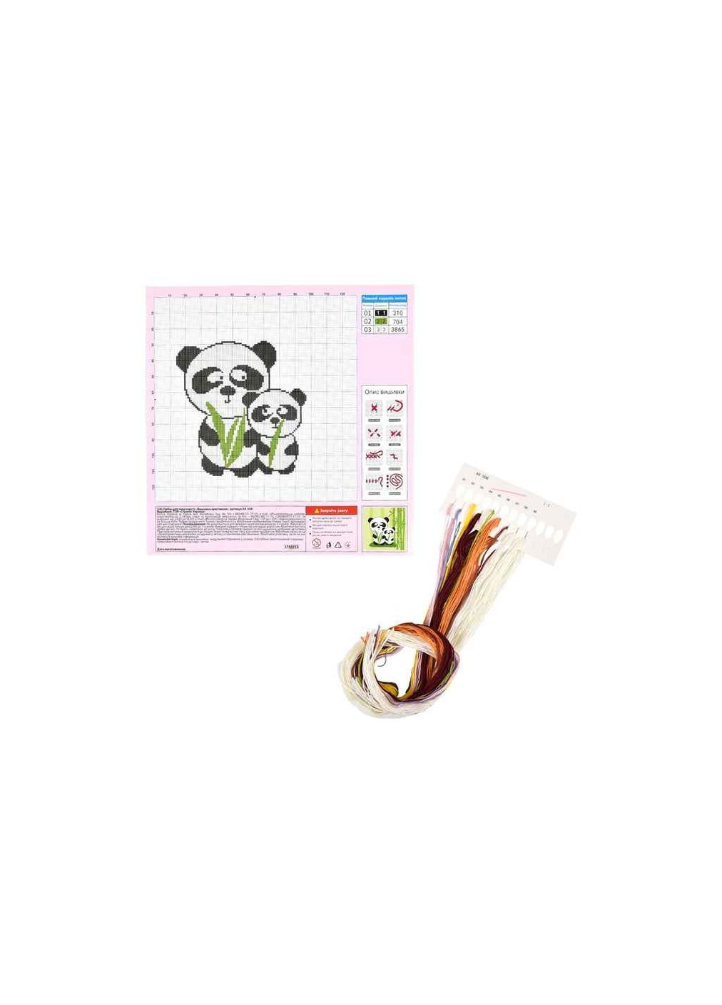 Вишивка хрестиком Дві пандочки 30х30см AX-308 Strateg (363328121)