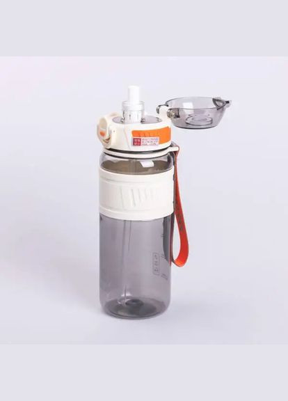 Бутылка для воды с трубочкой и ремешком 750 мл спортивная бутылка 23.5 см Белая HP-14-34W Yiwu (325922780)