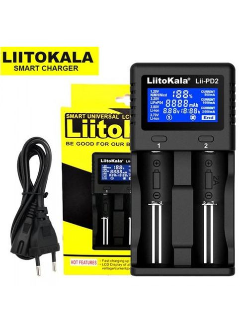 Зарядний пристрій Lii-PD2 для 2x акумуляторів АА/ААА/18650/26650/21700 LiitoKala (320584420)