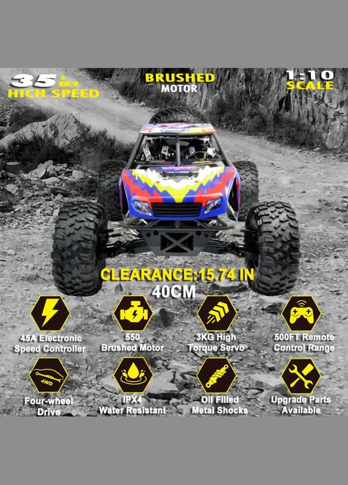 Радиоуправляемая машина 1043 OCTANE XL 1/10 RTR 4WD River Hobby RH1043 (Blue) VRX Racing (338598080)