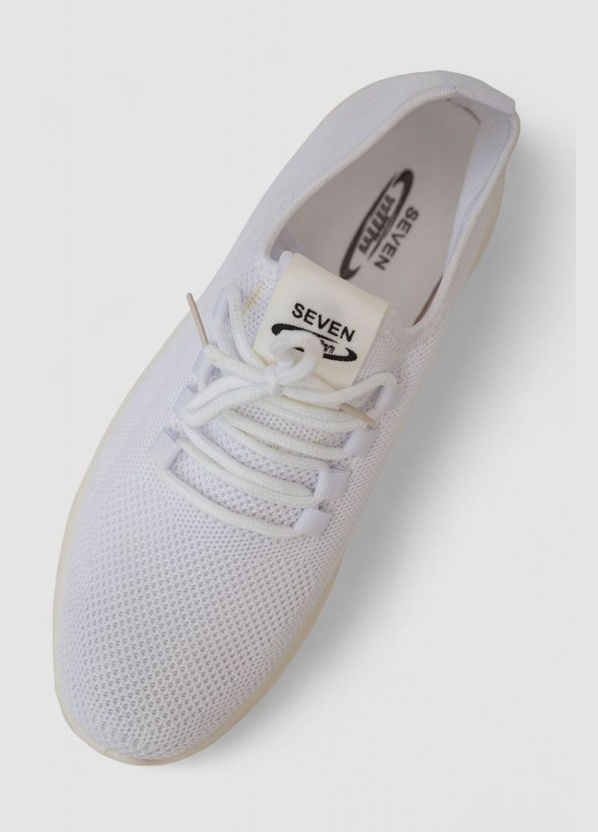 Белые всесезонные кроссовки мужские текстиль Seven