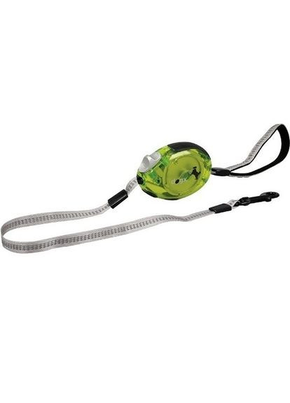 Повідець рулетка для собак Dogx2GO Belt Glassy S зелена для собак до 12 кг довжина 2 м (5411290211338) Flamingo (279567320)