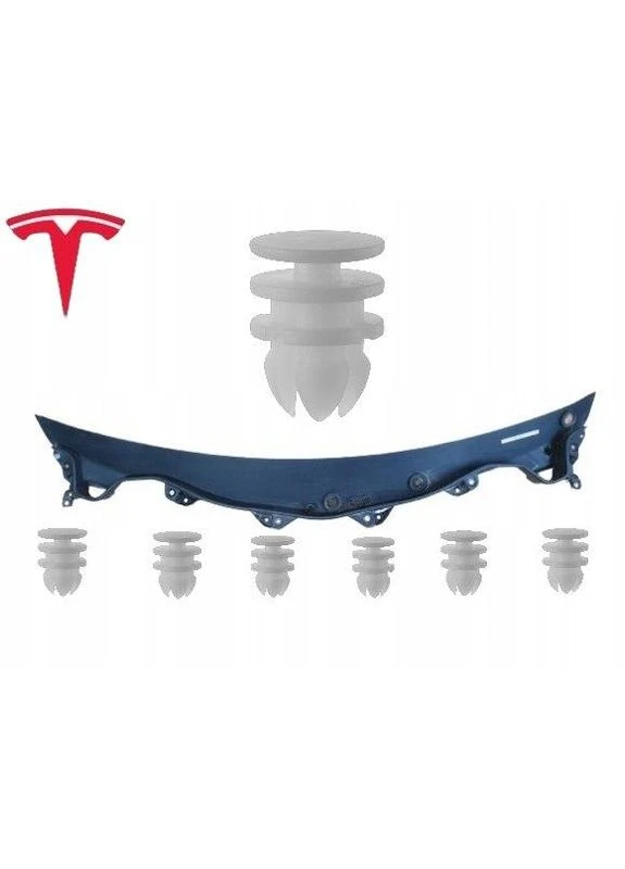 Клипса подкапотного пластика, панель под лобовым стеклом Tesla 103822200A China (391584405)