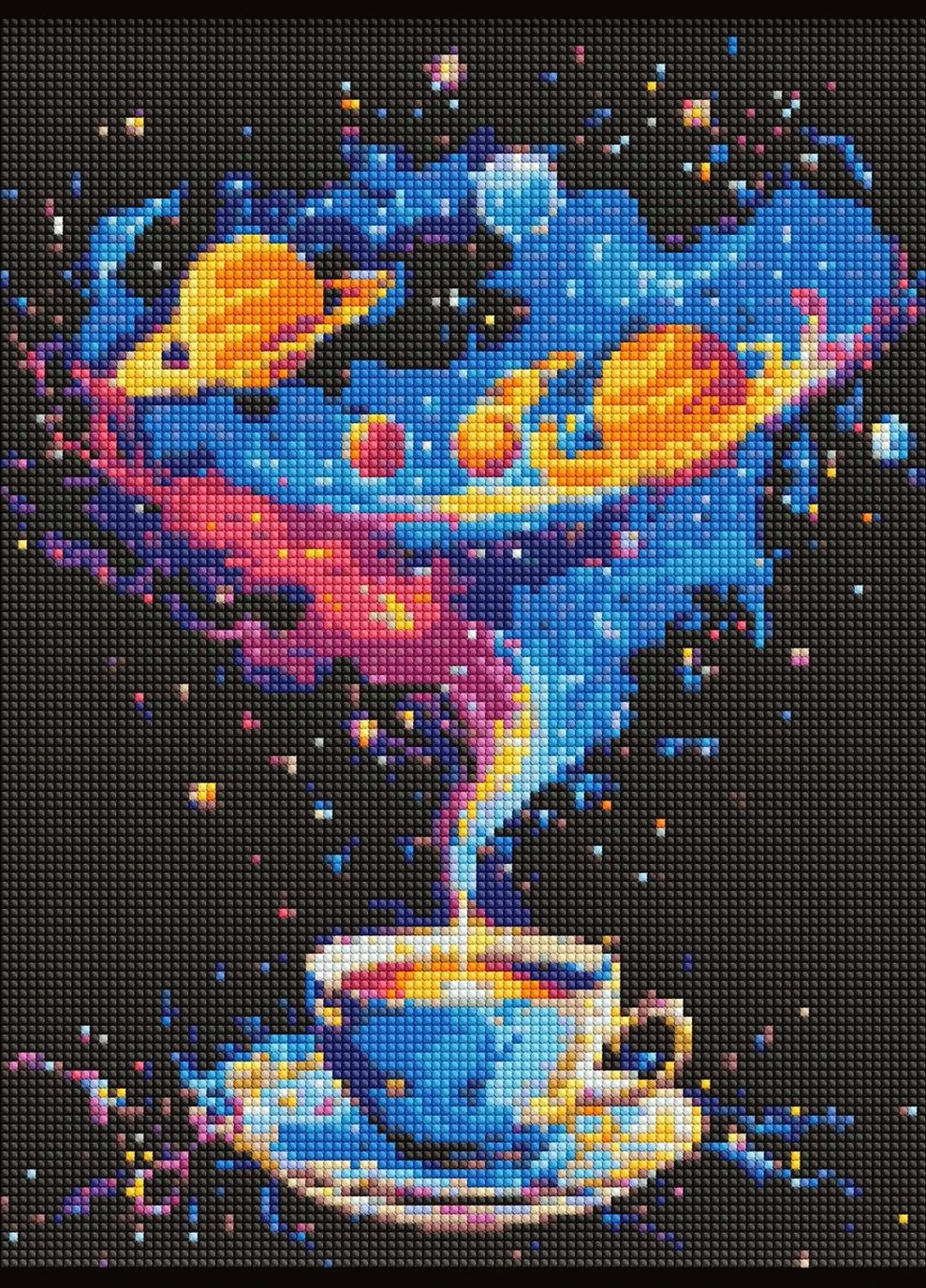 Алмазная мозаика "Космический вихрь с голограммными стразами (AB)" ©art_selena_ua, 30х40 см, AMO8005 IDEYKA (322317157)