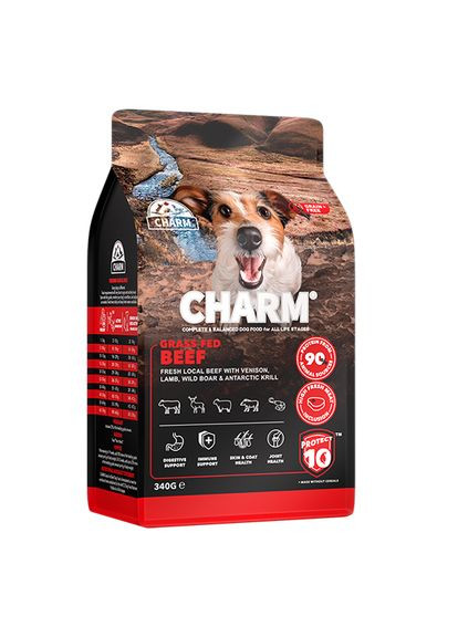 Сухой беззерновой холистик корм Grass-Fed Beef для собак всех пород и возрастов, со свежей говядиной 340 г (816551001270) Charm (364788995)