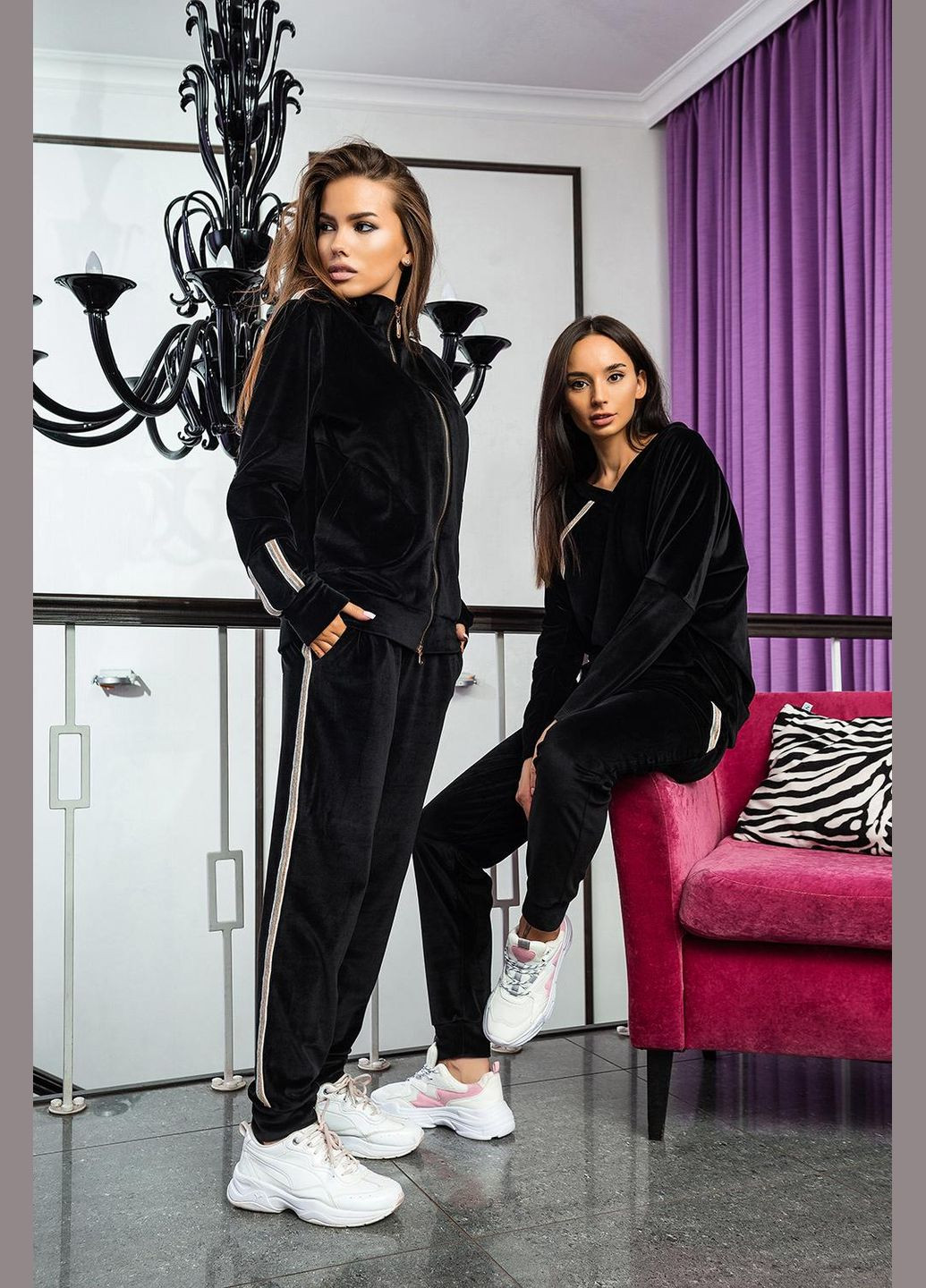 Костюм жіночий 4XL чорний 03127 Effetto (292324381)